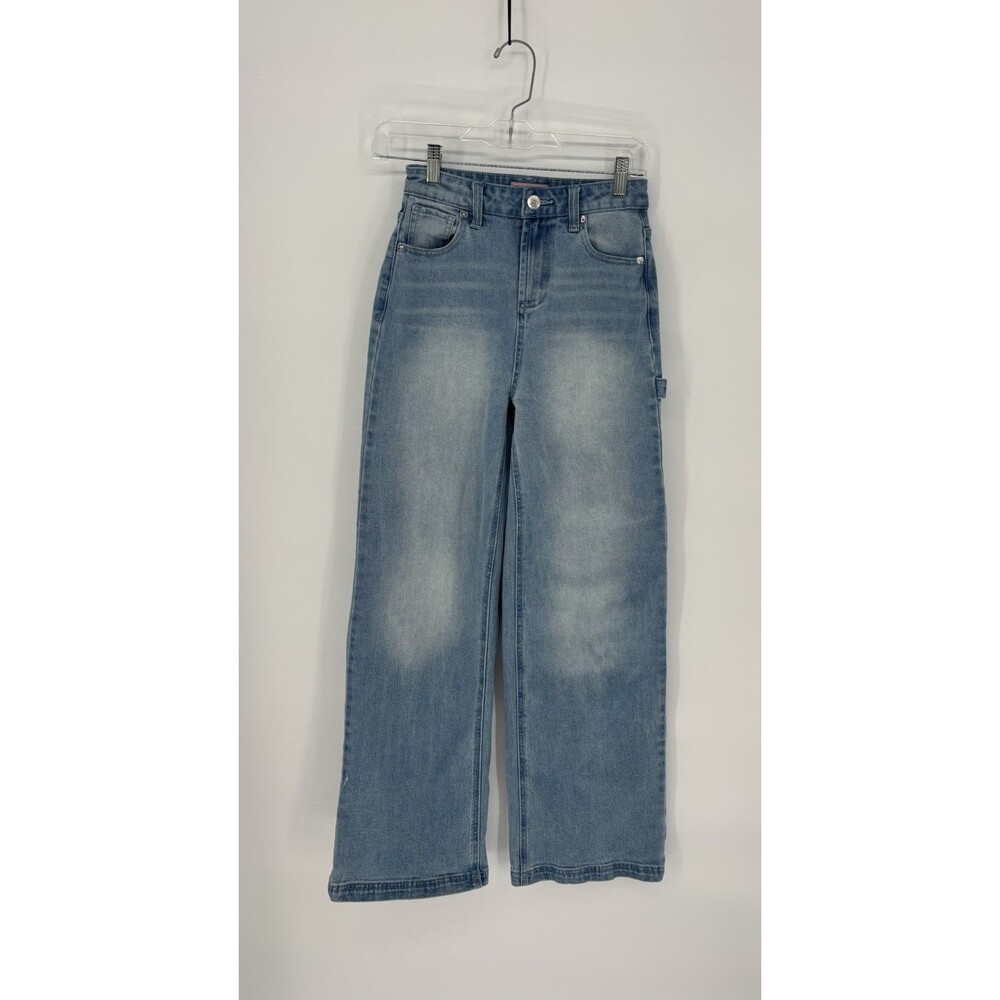 Y2K Juicy Couture Jeans Womens 1/25 Wide Leg Light Wash High Rise Vintage 2000s